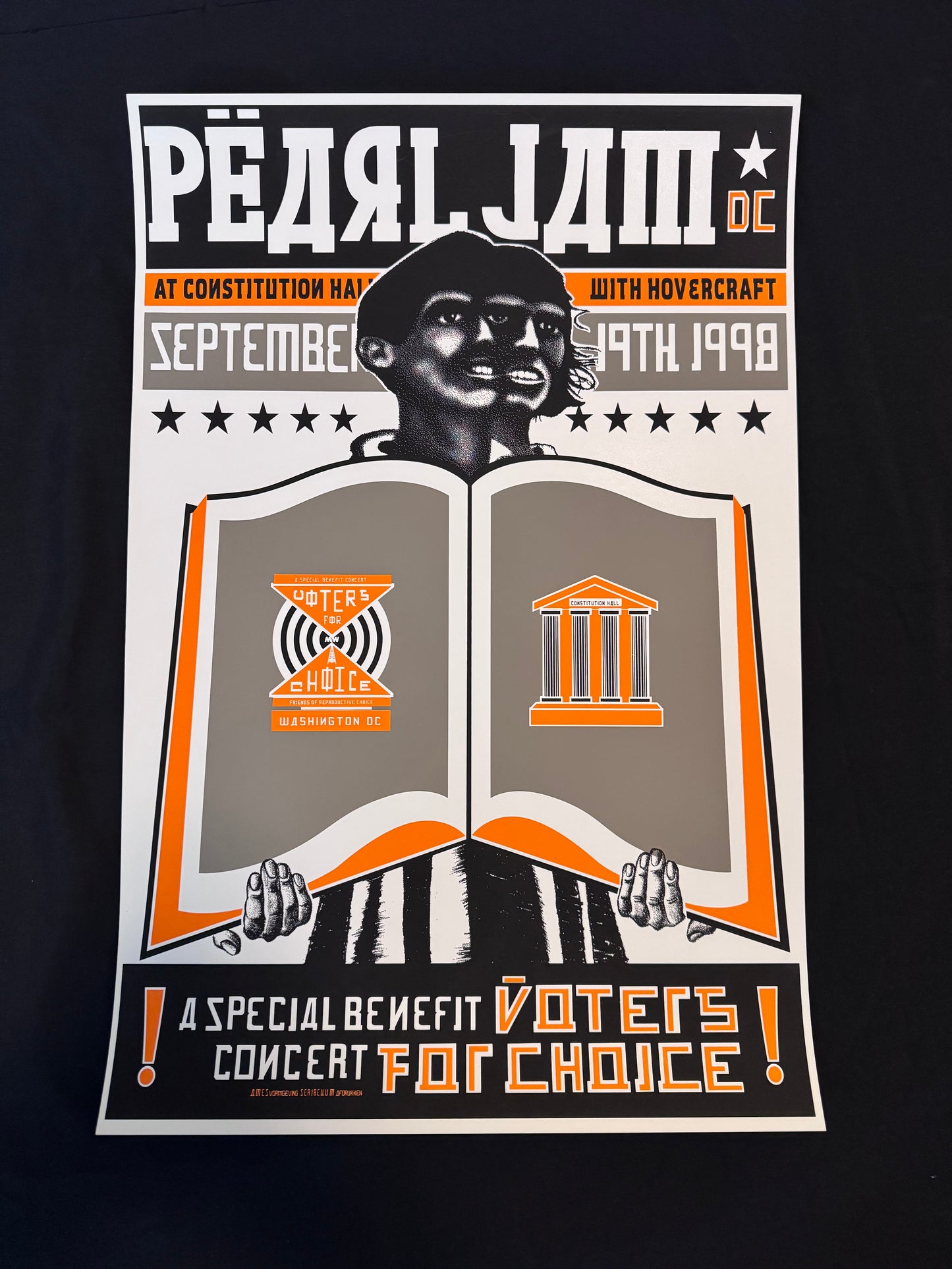 Pearl Jam Poster Washington DC 1998 - Ames Design