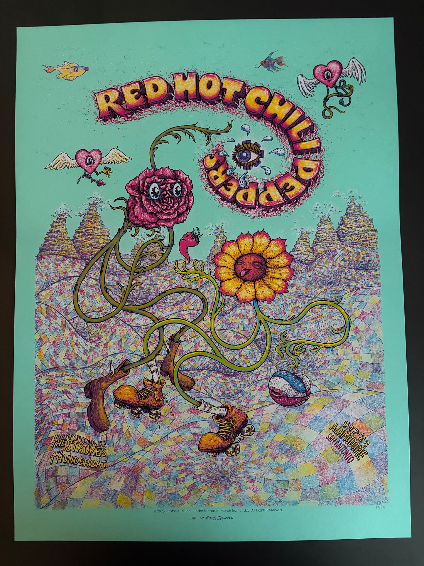 Red Hot Chili Peppers Poster San Antonio, Texas 2023 - Marq Spusta