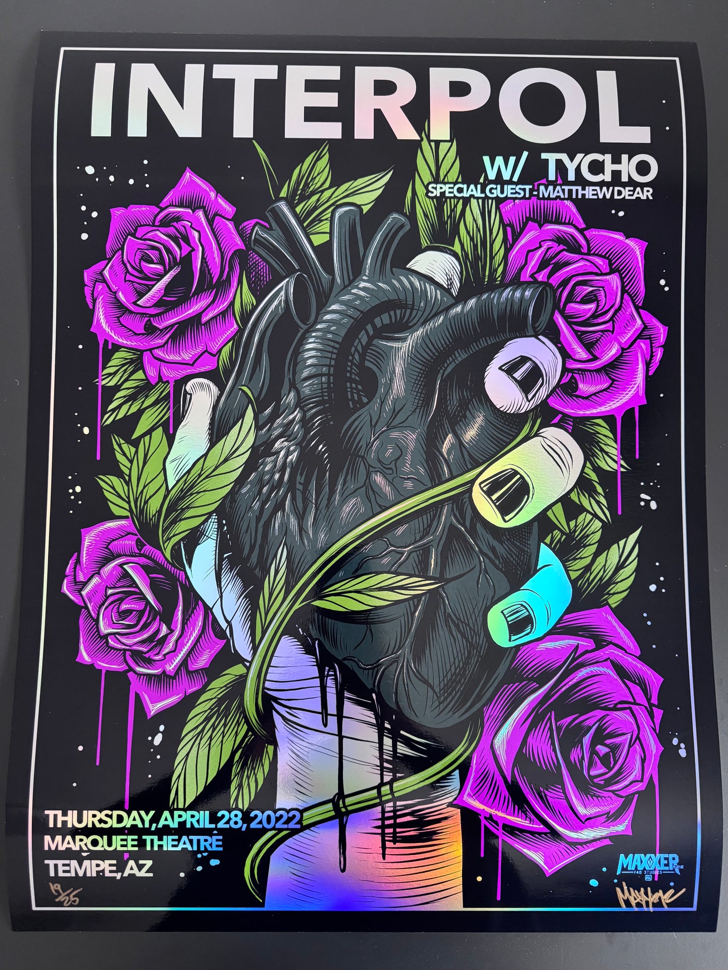 Interpol Poster Tempe, Arizona 2022 (Foil Variant) - Maxx242