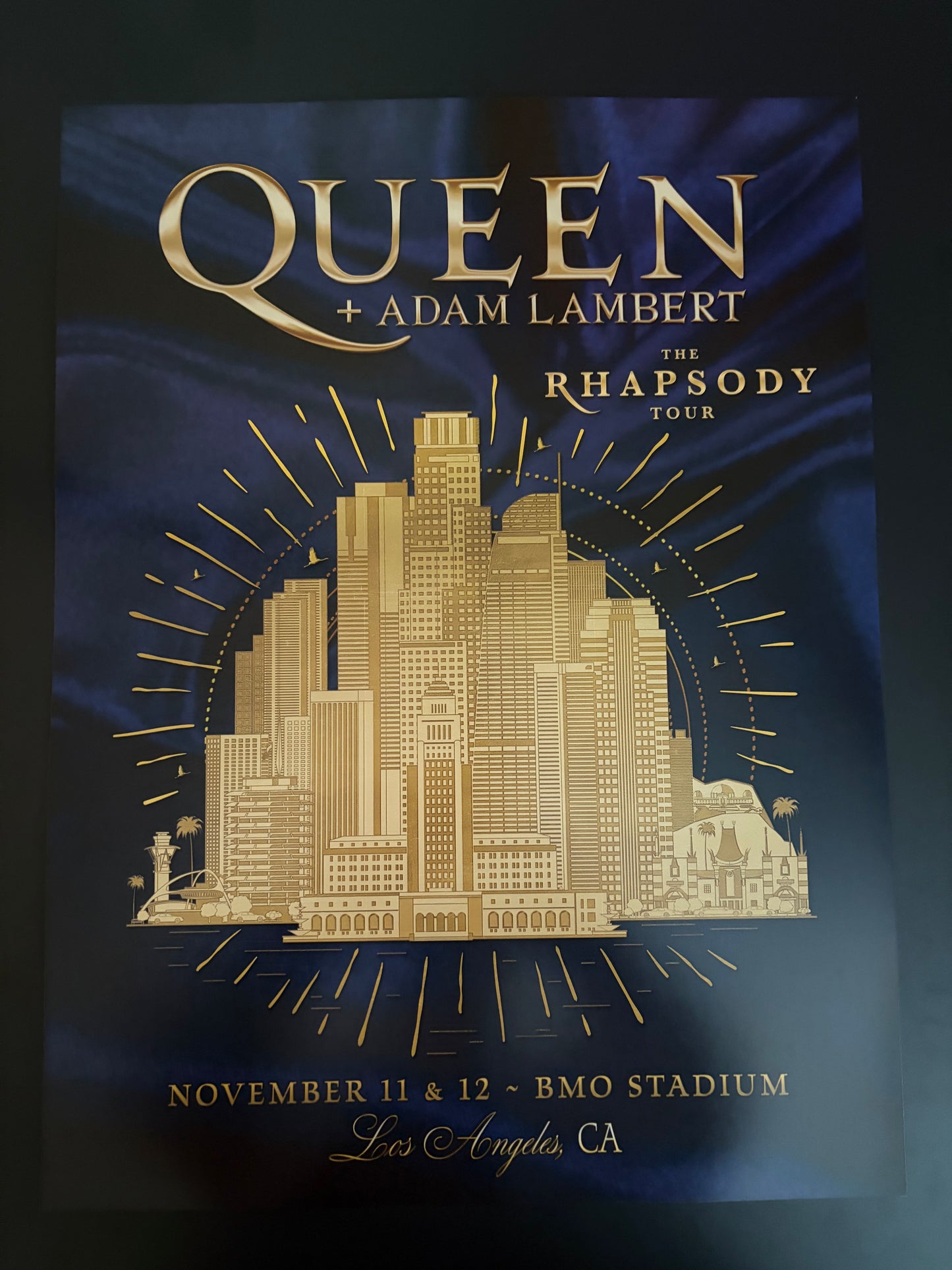 Queen & Adam Lambert Poster Los Angeles, California 2023