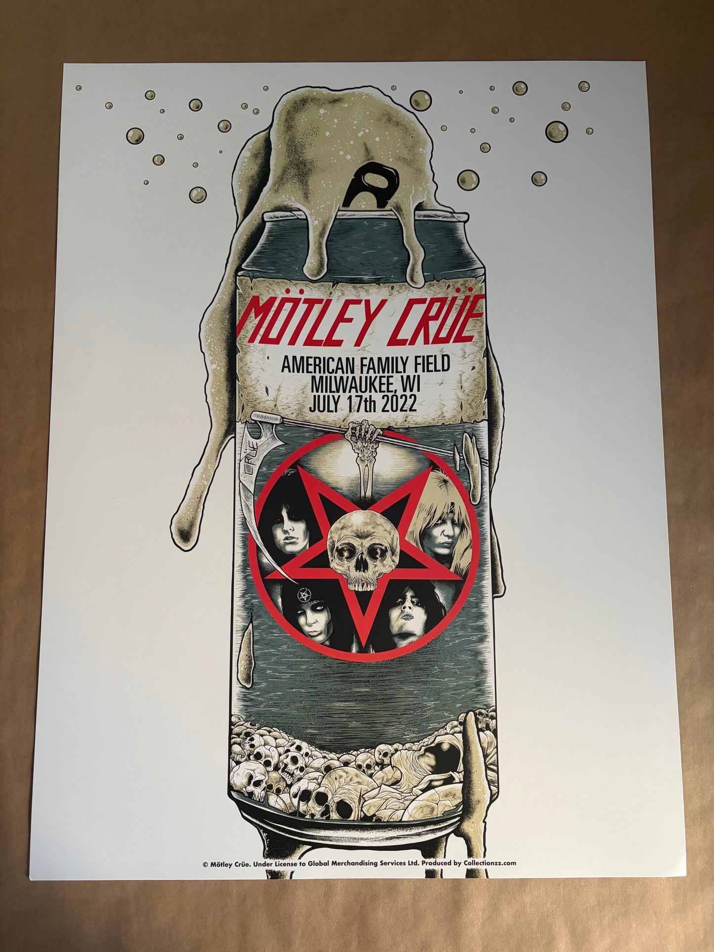 Motley Crue Poster Milwaukee, Wisconsin 2022 - Josh Beamish