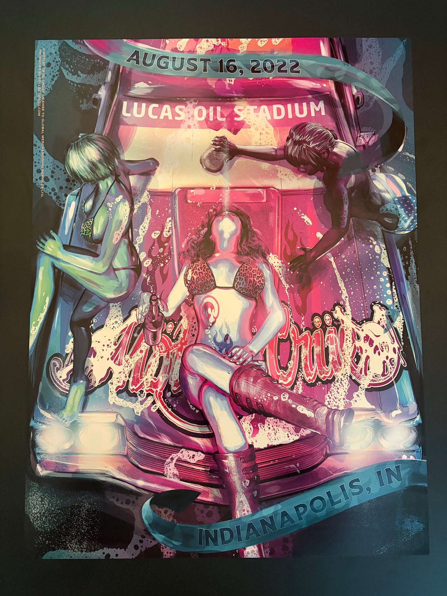 Motley Crue Poster Indianapolis, Indiana 2022 - Chris Malbon