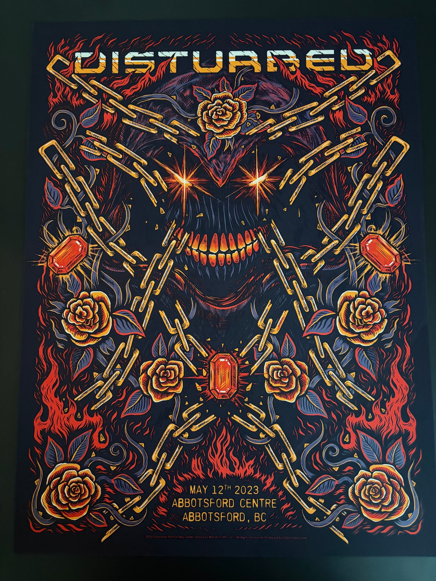 Disturbed Poster Abbotsford, British Columbia 2023 - Sam Dunn