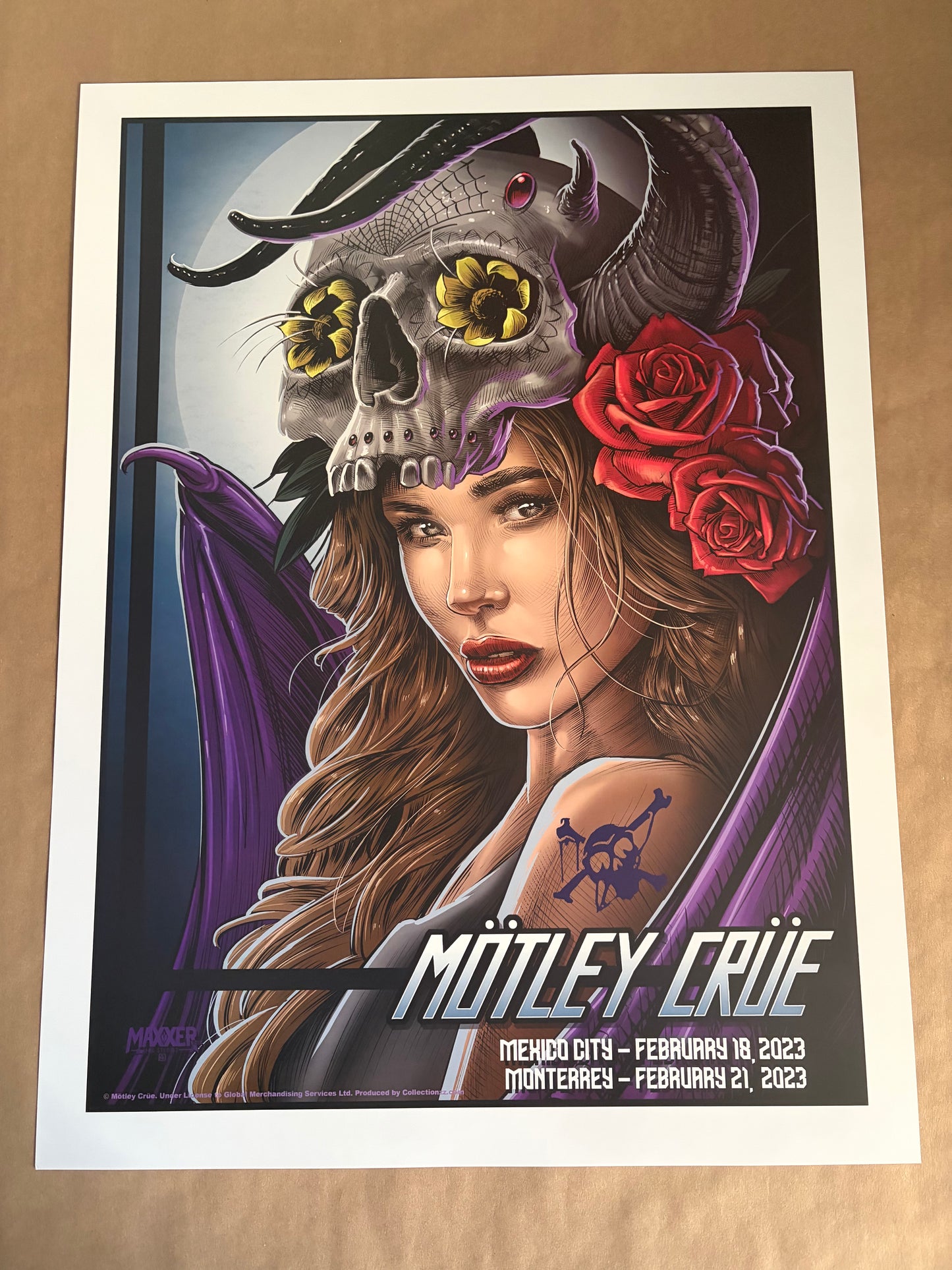 Motley Crue Poster Mexico City & Monterey, Mexico 2023 - Maxx242