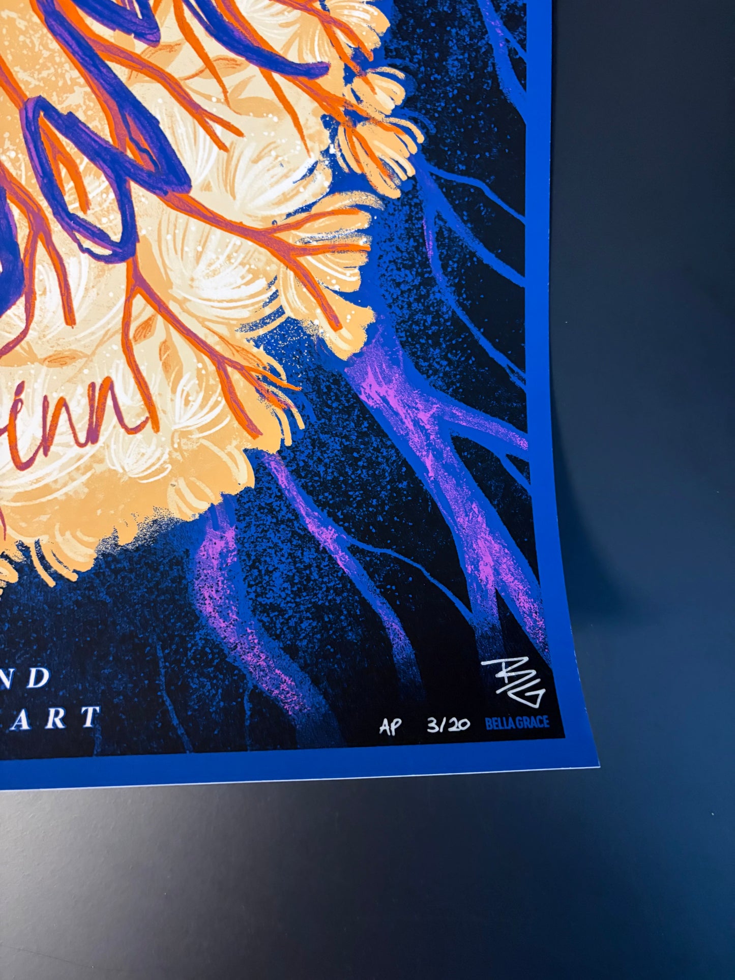 Pearl Jam Poster Auckland, New Zealand (Hand-Finished) 2024 - Bella Grace