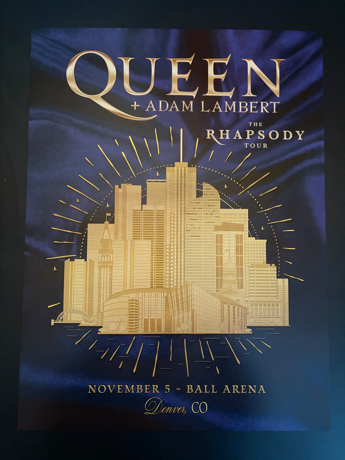 Queen & Adam Lambert Poster Denver, Colorado 2023