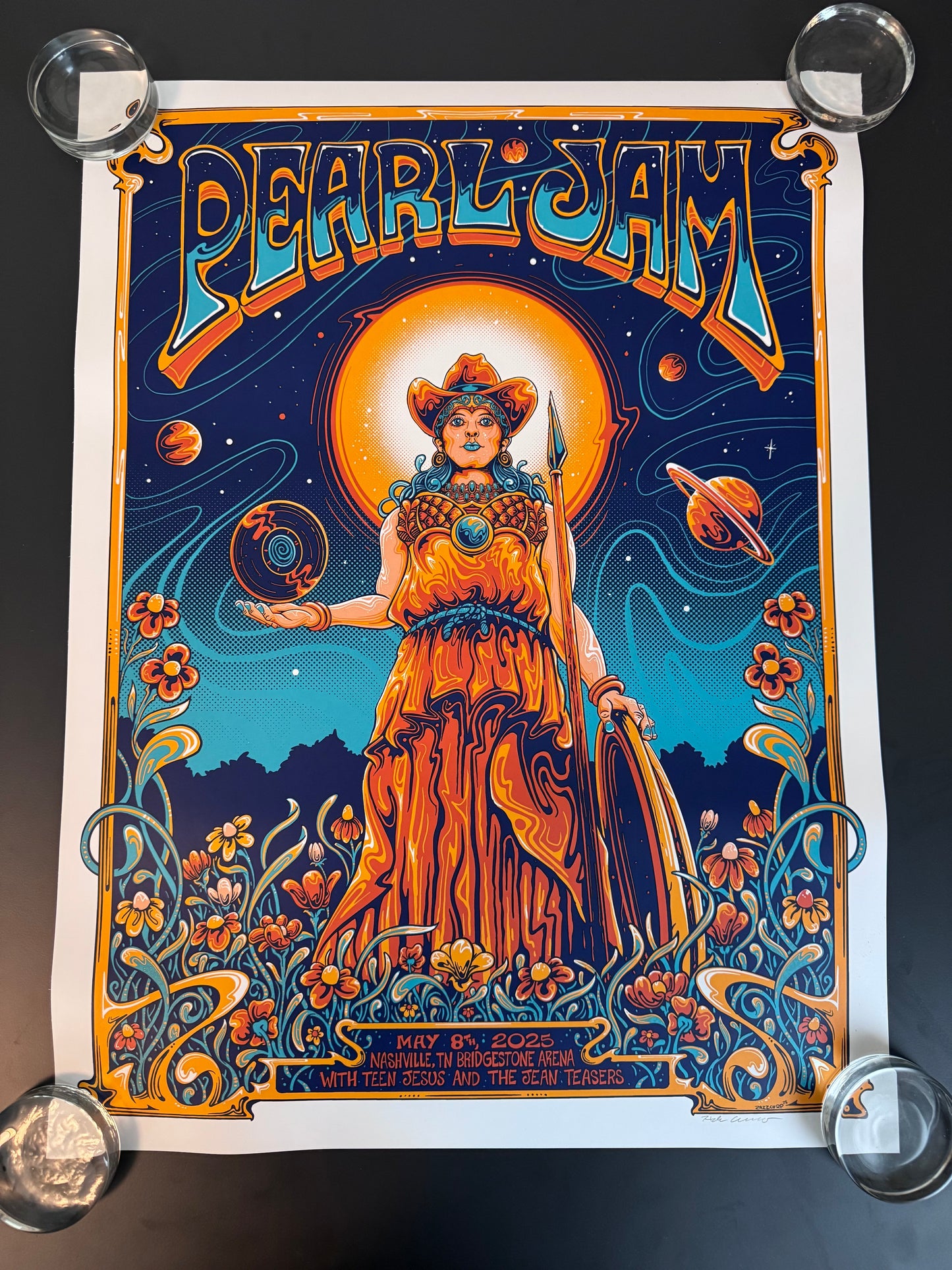 Pearl Jam Poster Nashville, Tennessee 2025 (Variant) - Helen Kennedy / Zazz Corp