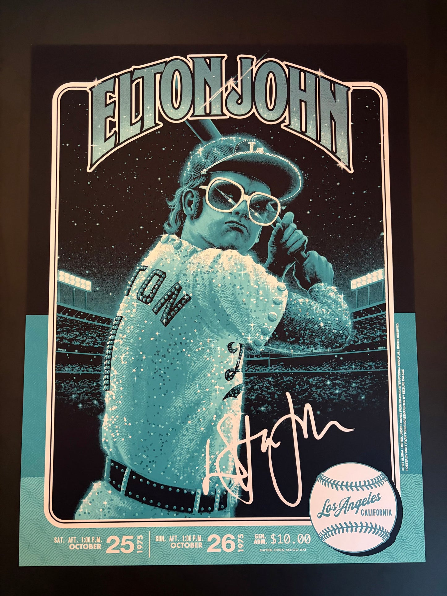 Elton John Poster 1975  Los Angeles, California 2022 - Matt Ryan Tobin
