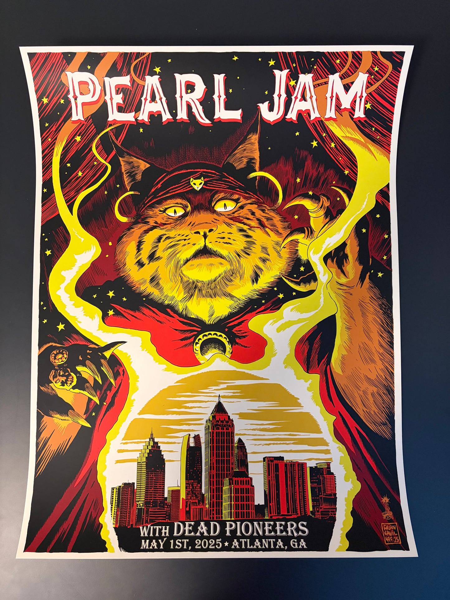 Pearl Jam Poster Atlanta, Georgia 2025 - Francesco Francavilla