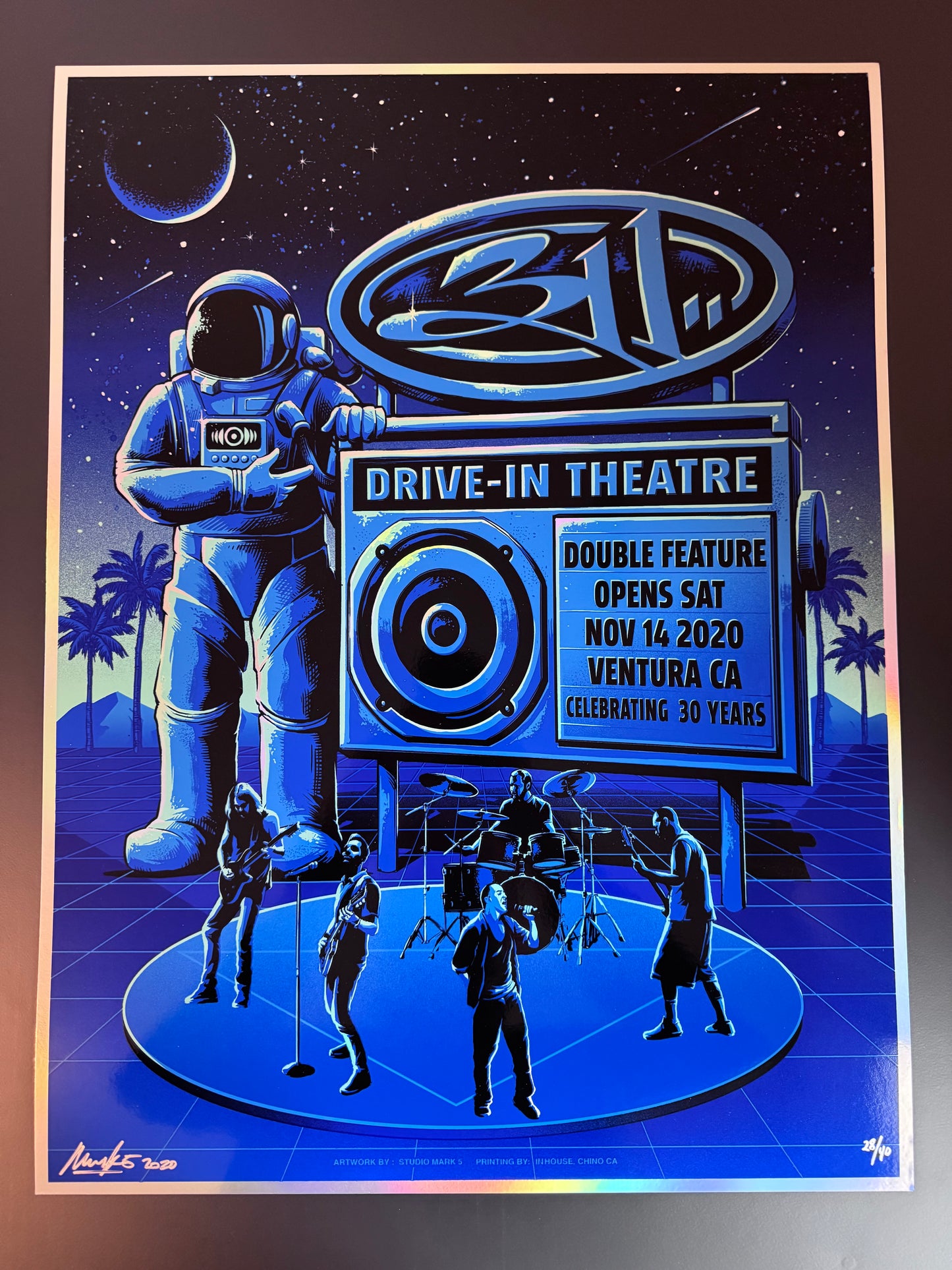 311 Poster Ventura, California 2020 (Foil) - Mark 5