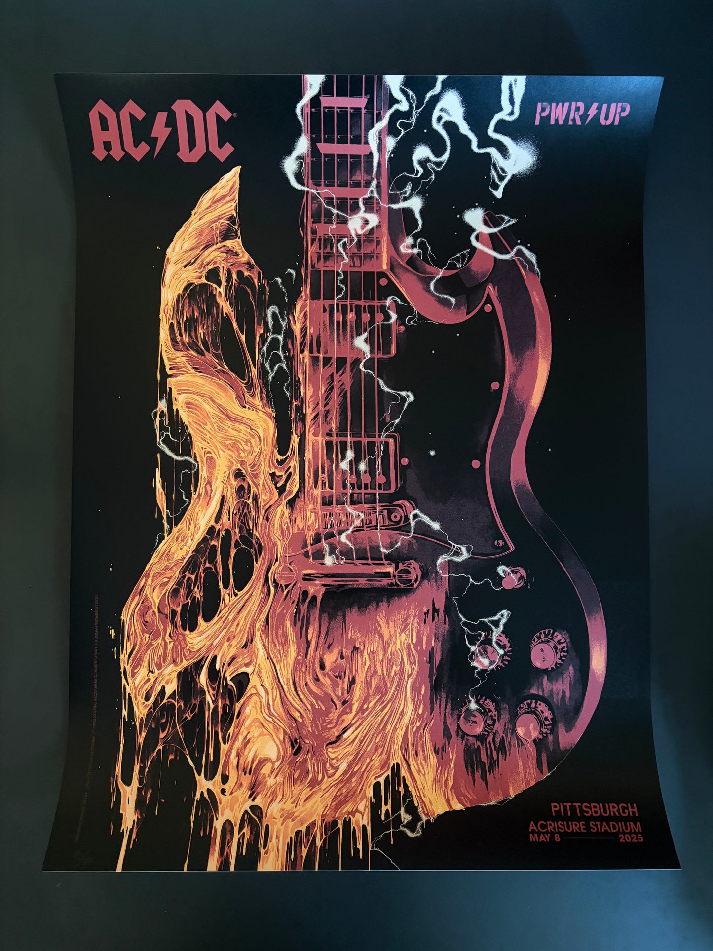 AC/DC Poster Pittsburgh, Pennsylvania 2025 - Tomasz Majewski