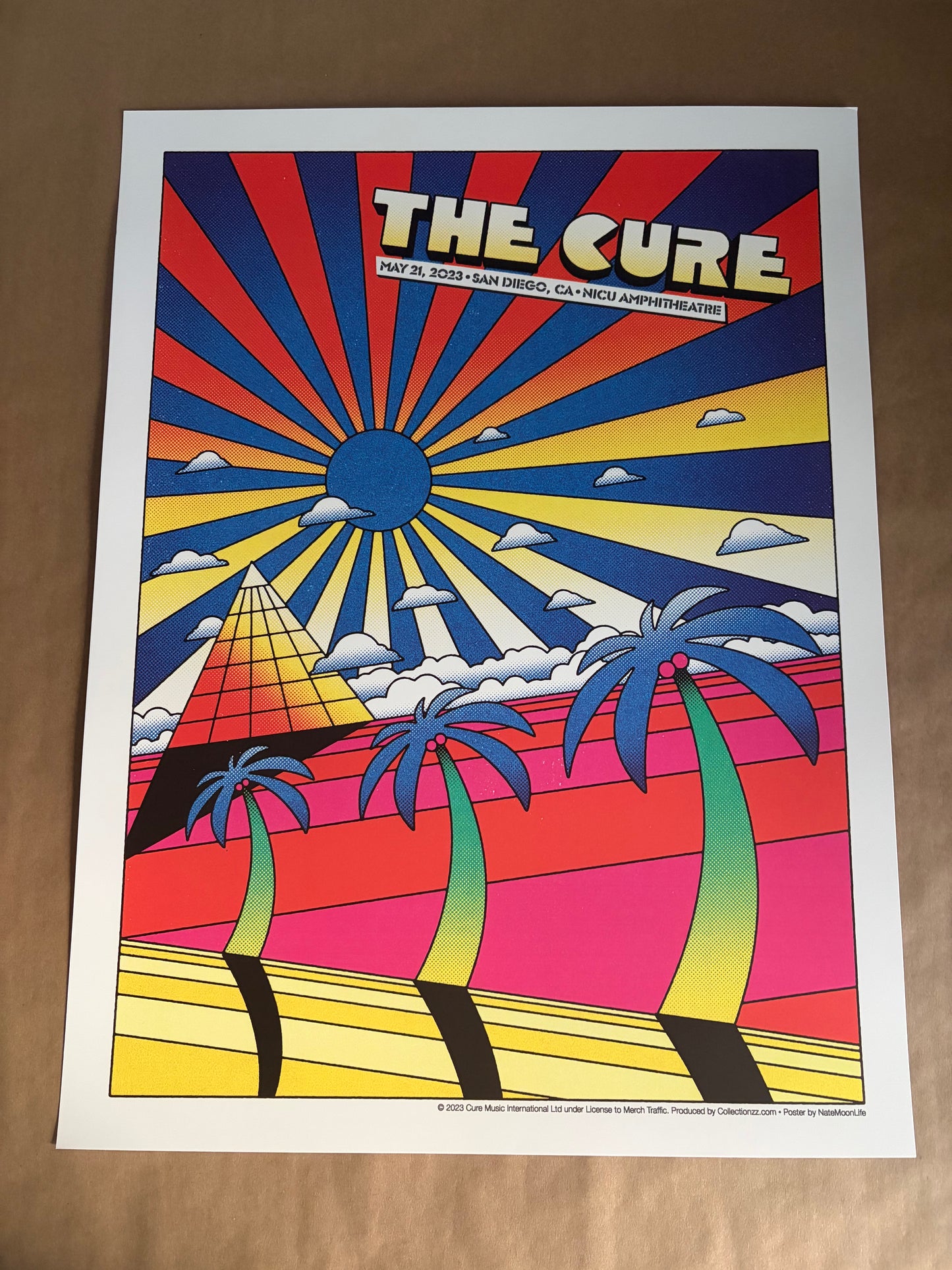 The Cure Poster San Diego, California 2023 - Nate Gonzalez