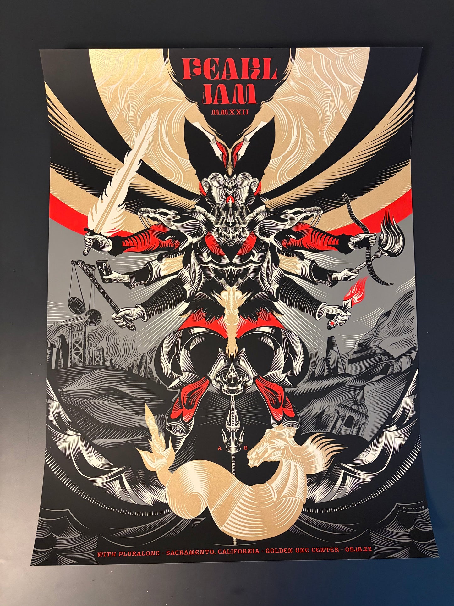 Pearl Jam Poster Sacramento, California 2022 - TOMO77