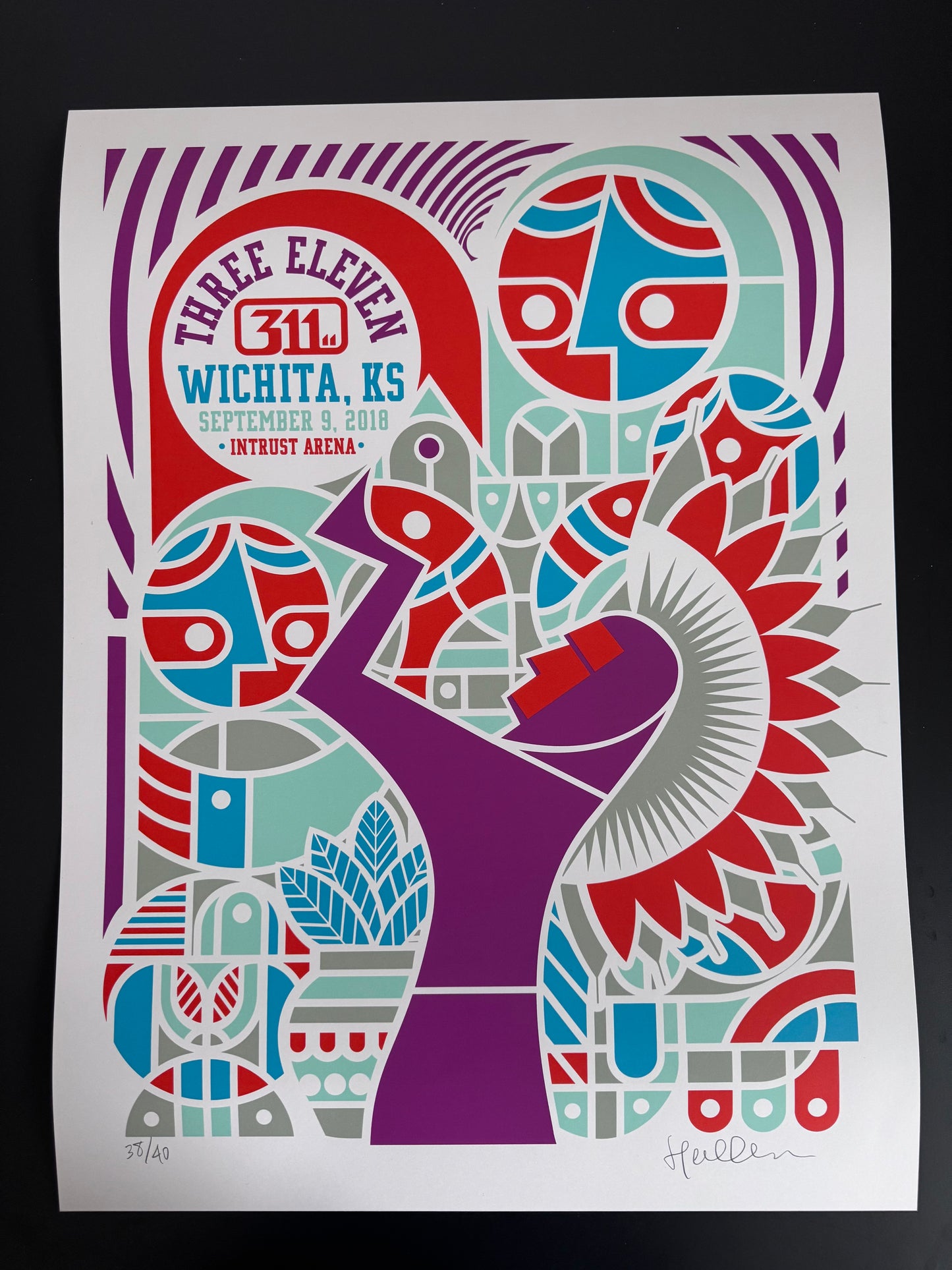 311 Poster Wichita, Kansas 2018 (Variant) - Don Pendleton