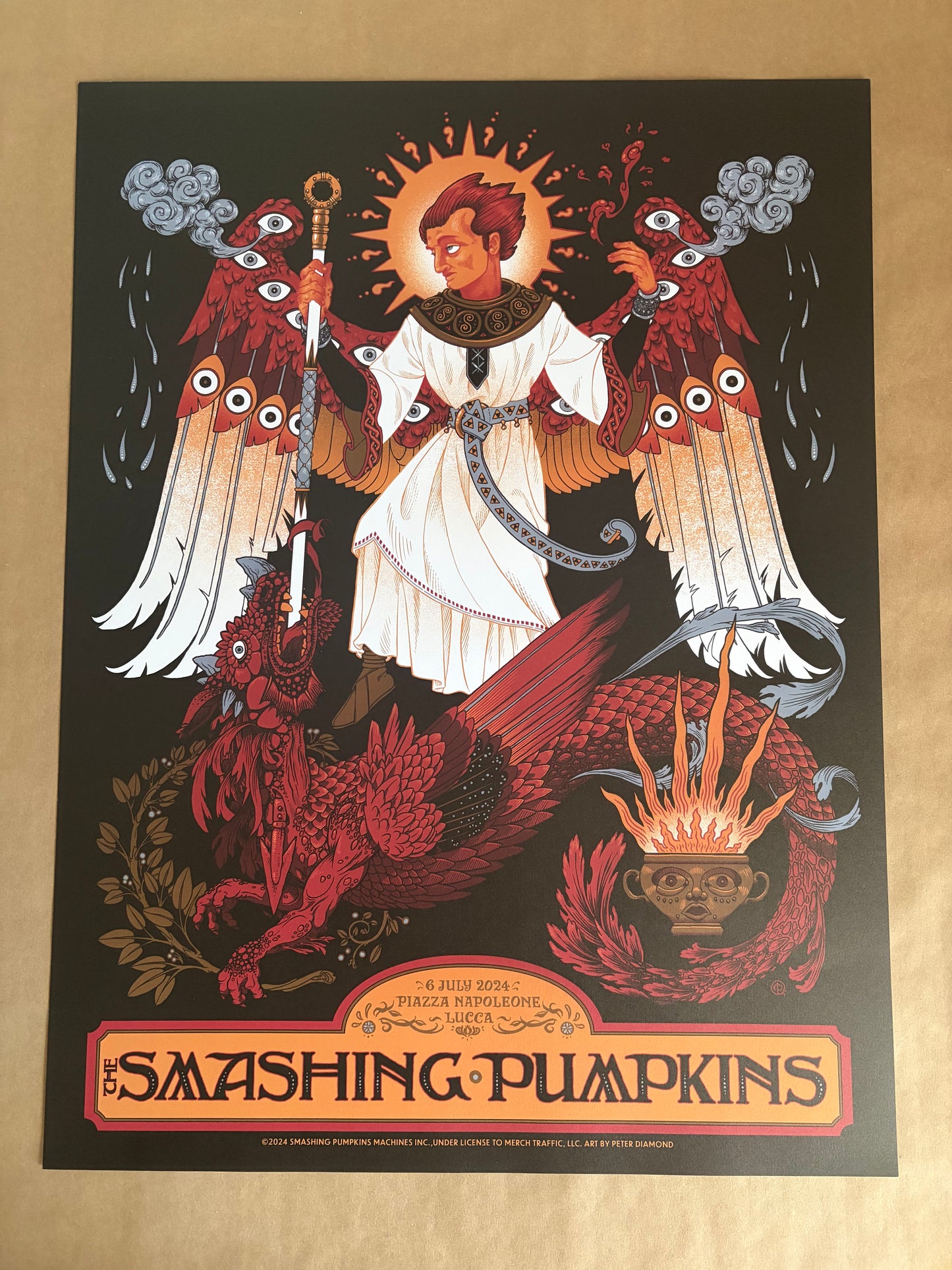 Smashing Pumpkins Poster Lucca, Italy 2024 - Peter Diamond