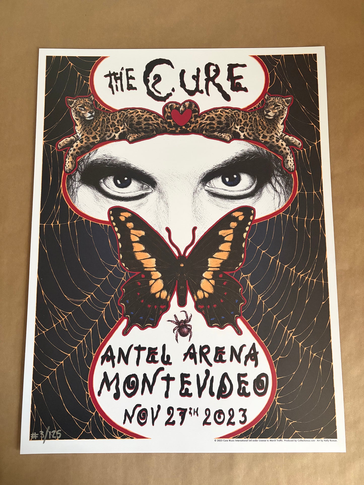 The Cure Poster Montevideo, Uruguay 2023 - Kelly Roman