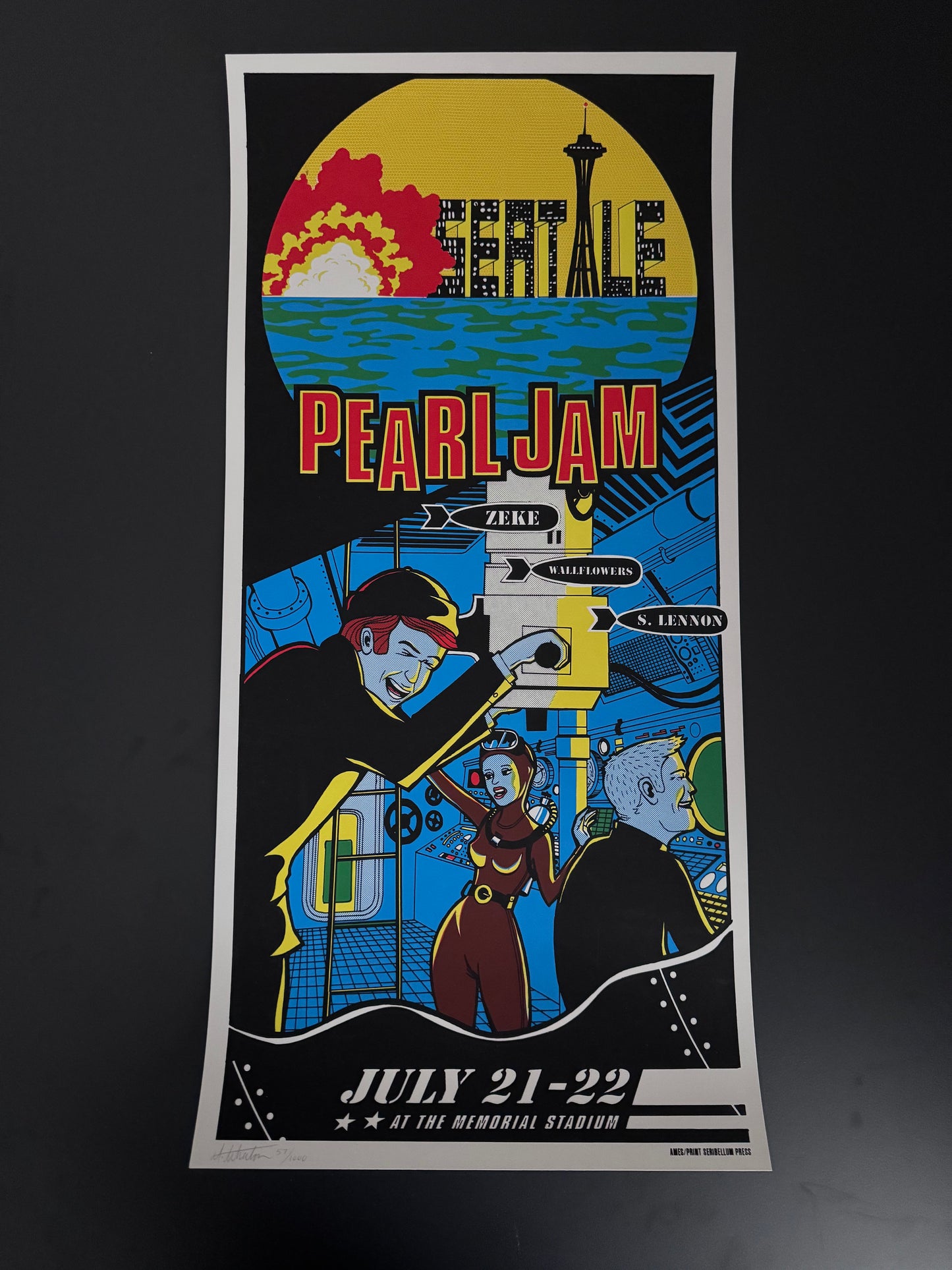 Pearl Jam Poster Seattle, Washington 1998 - Ames Design