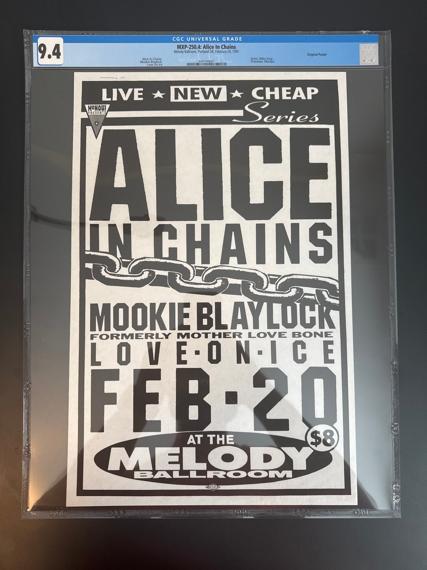 Alice in Chains & Mookie Blaylock Poster Melody Ballroom Portland Oregon 1991 - Mike King