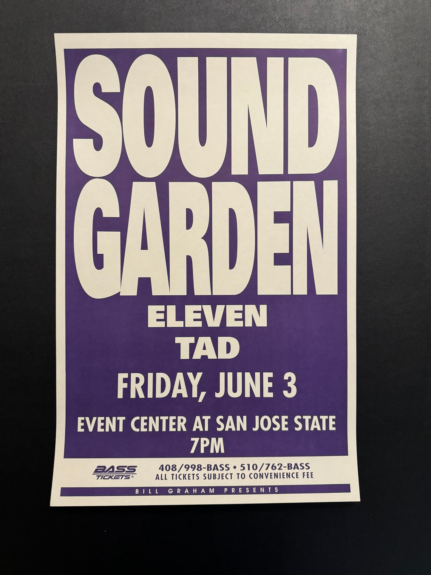 Soundgarden Poster San Jose, California 1994