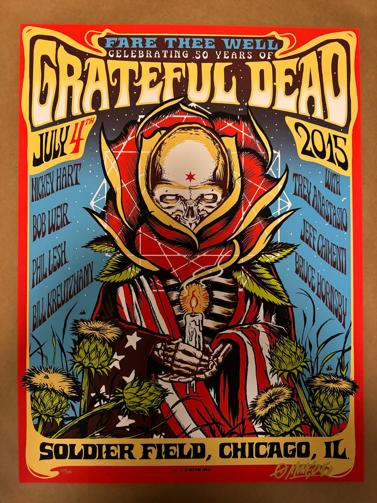 Grateful Dead Poster Chicago, Illinois 2015 - Munk One