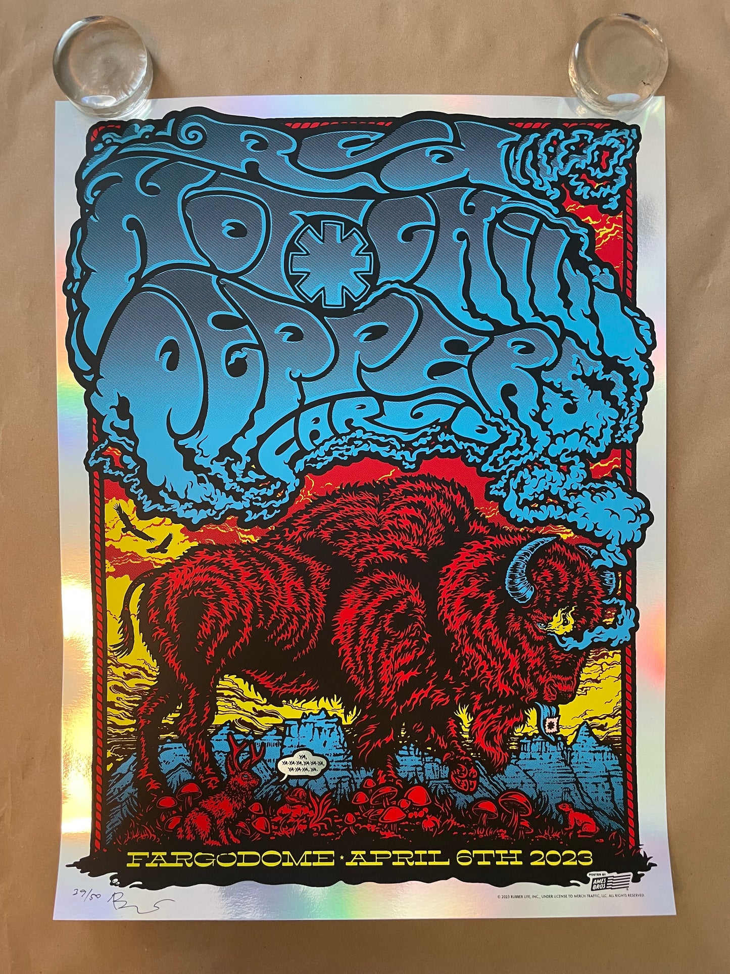 Red Hot Chili Peppers Fargo, North Dakota 2023 (Foil)- Ames Design