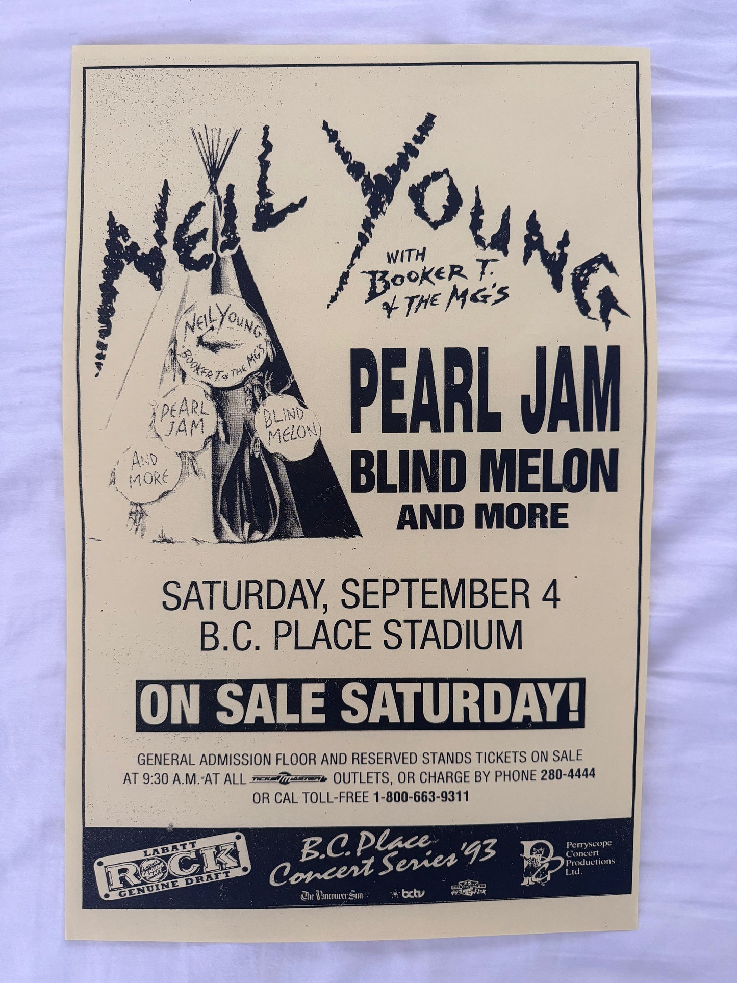Neil Young, Pearl Jam & Blind Melon Vancouver, Canada 1993