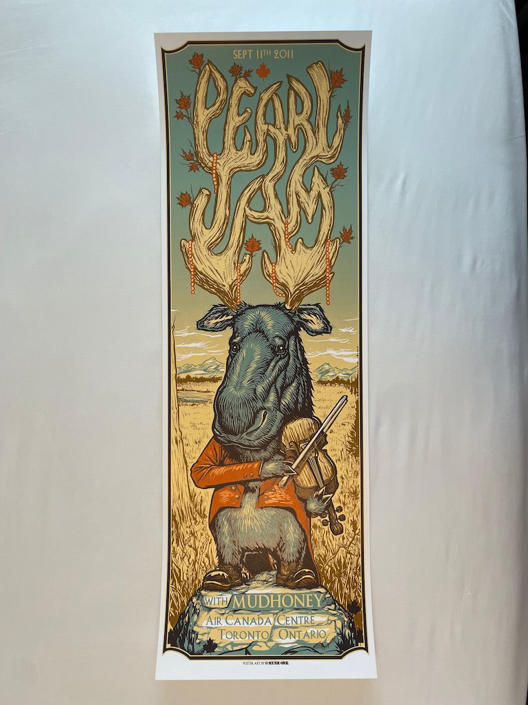 Pearl Jam & Mudhoney Poster Toronto 2011 - Munk One