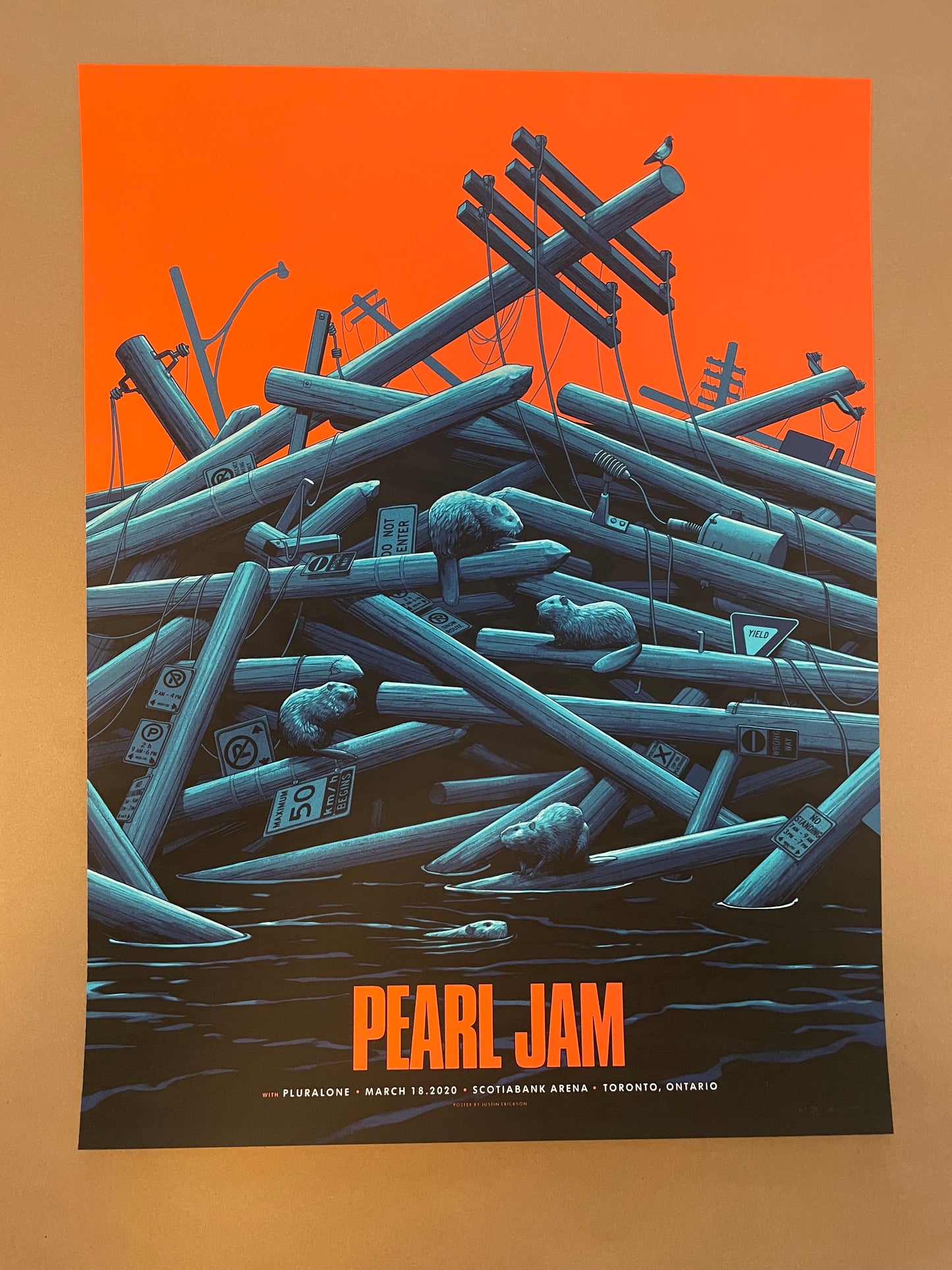 Pearl Jam Poster Toronto, Ontario, Canada 2020 - Justin Erickson