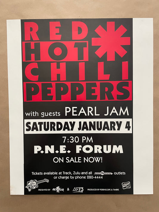 Red Hot Chili Peppers & Pearl Jam Vancouver, British Columbia, Canada 1992