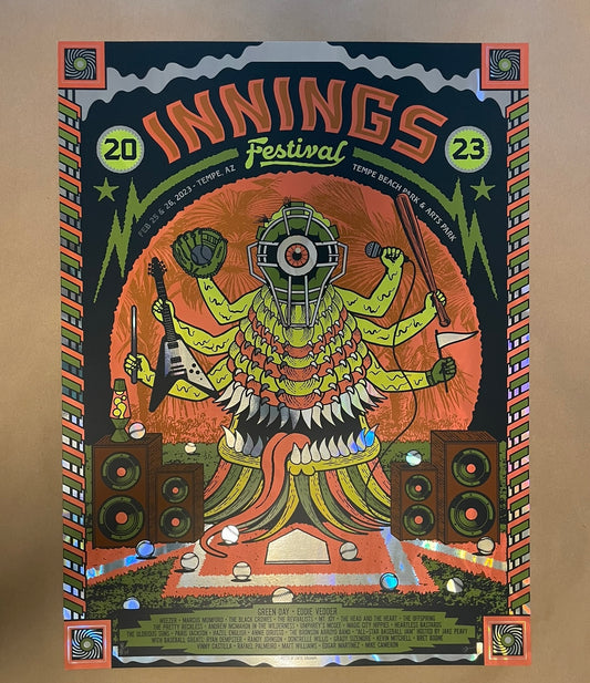 Innings Festival (Eddie Vedder) Tempe, Arizona 2023 (Foil) - Justin Helton (Status Serigraph)