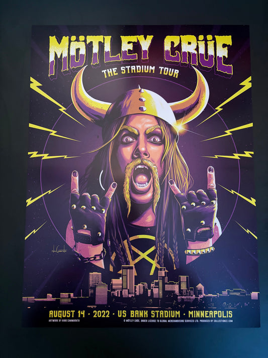 Motley Crue Poster Minneapolis, Minnesota 2022 - Nino Cammarata