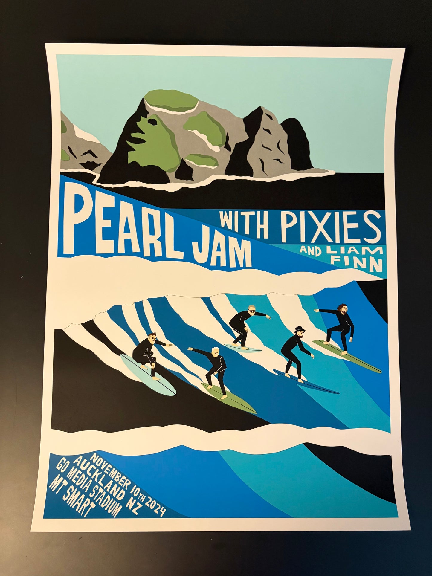 Pearl Jam Poster Auckland, New Zealand 2024 - Nathan Mckee