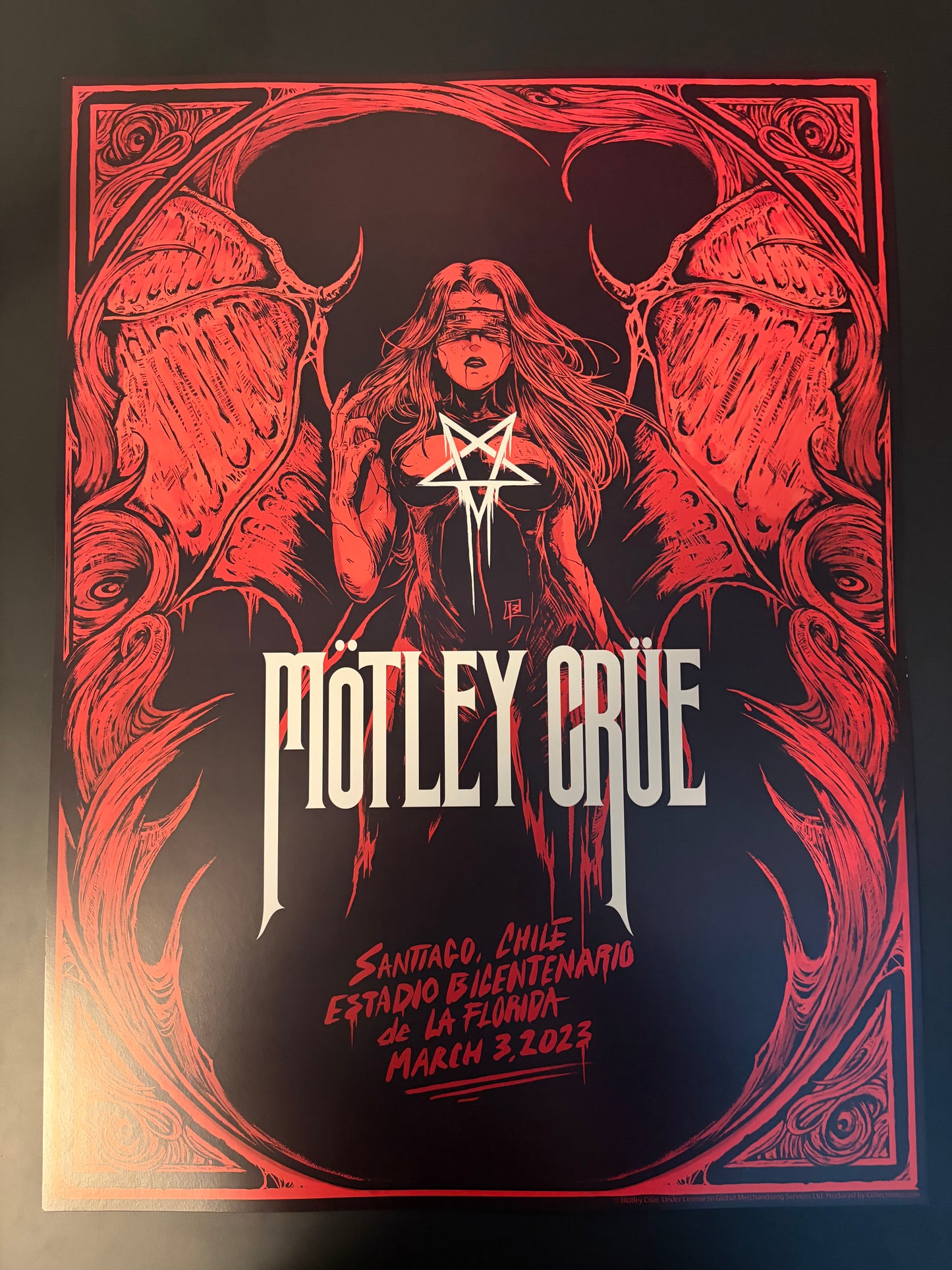 Motley Crue Poster Santiago, Chili 2023 - Erick Celiz