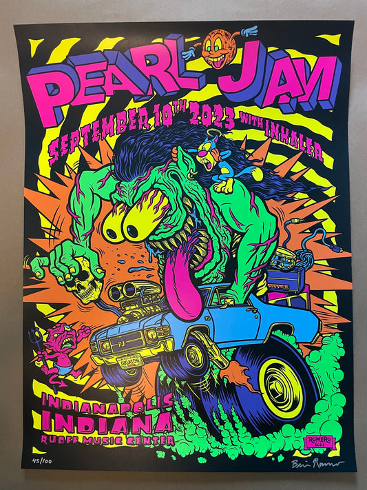 Pearl Jam Poster Noblesville, Indiana 2023 - Brian Romero