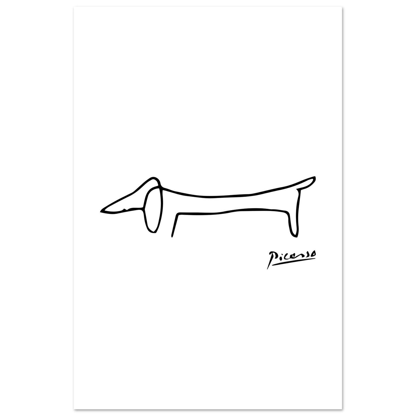 Pablo Picasso Dachshund Dog (Lump) Artwork Poster-3