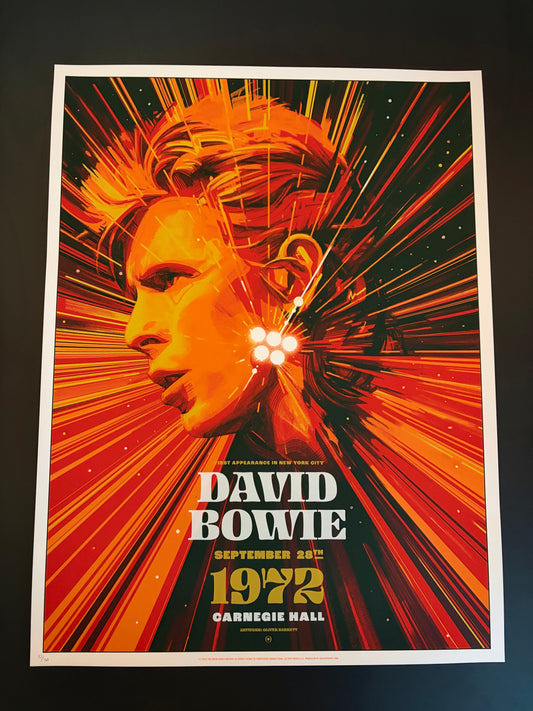 David Bowie Poster 1972 Carnegie Hall 2022 - Oliver Barrett