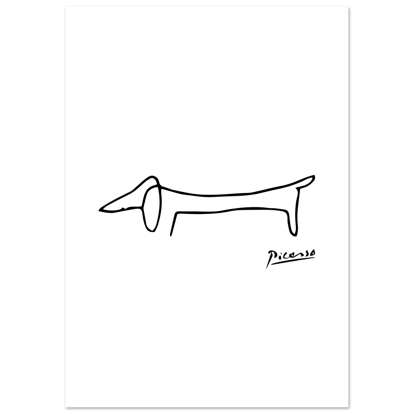 Pablo Picasso Dachshund Dog (Lump) Artwork Poster-4