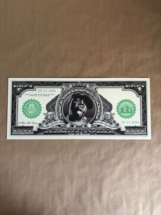 The Notorious BIG Gimmie The Loot Poster 2024 (Money Edition) - Abraham Sanchez