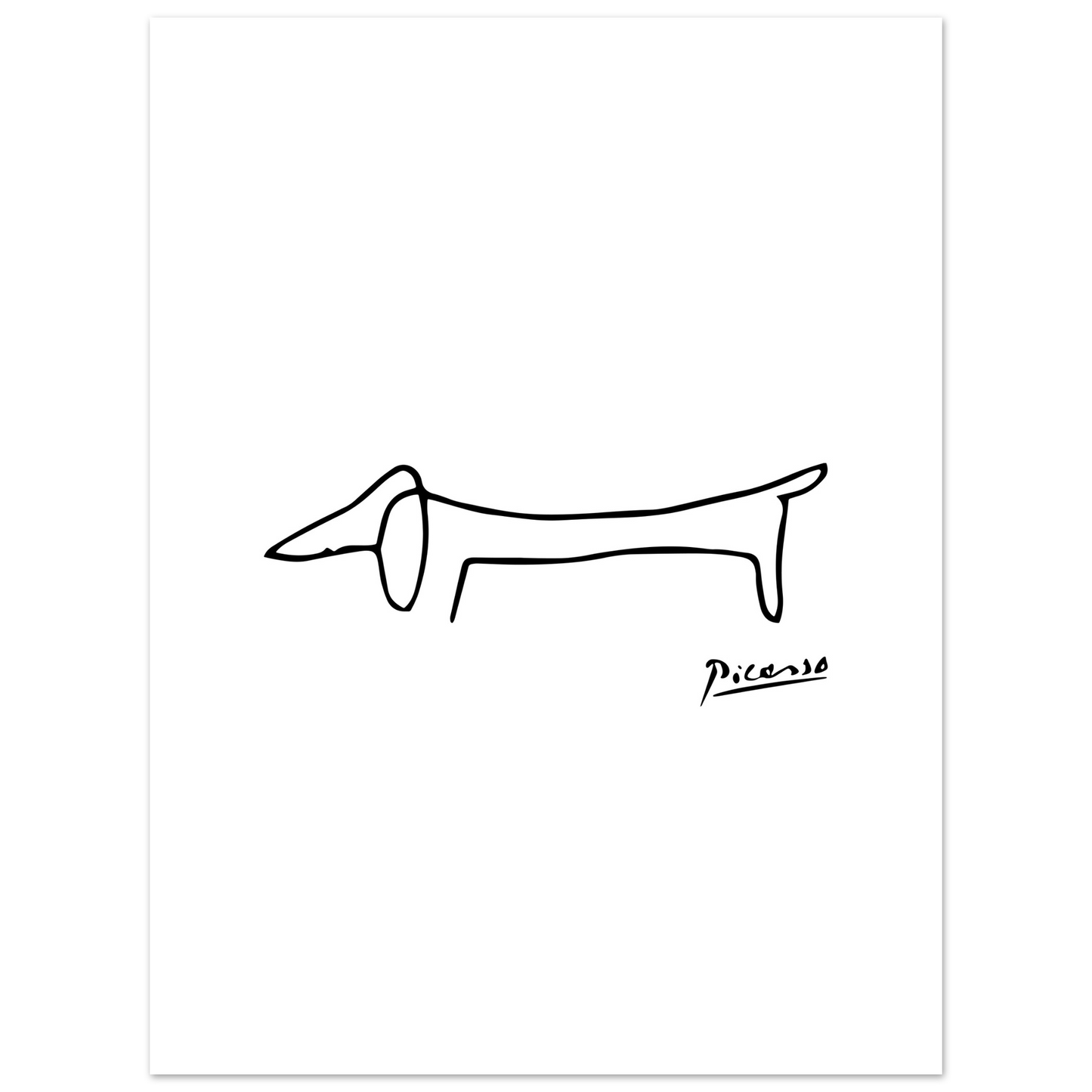 Pablo Picasso Dachshund Dog (Lump) Artwork Poster-10