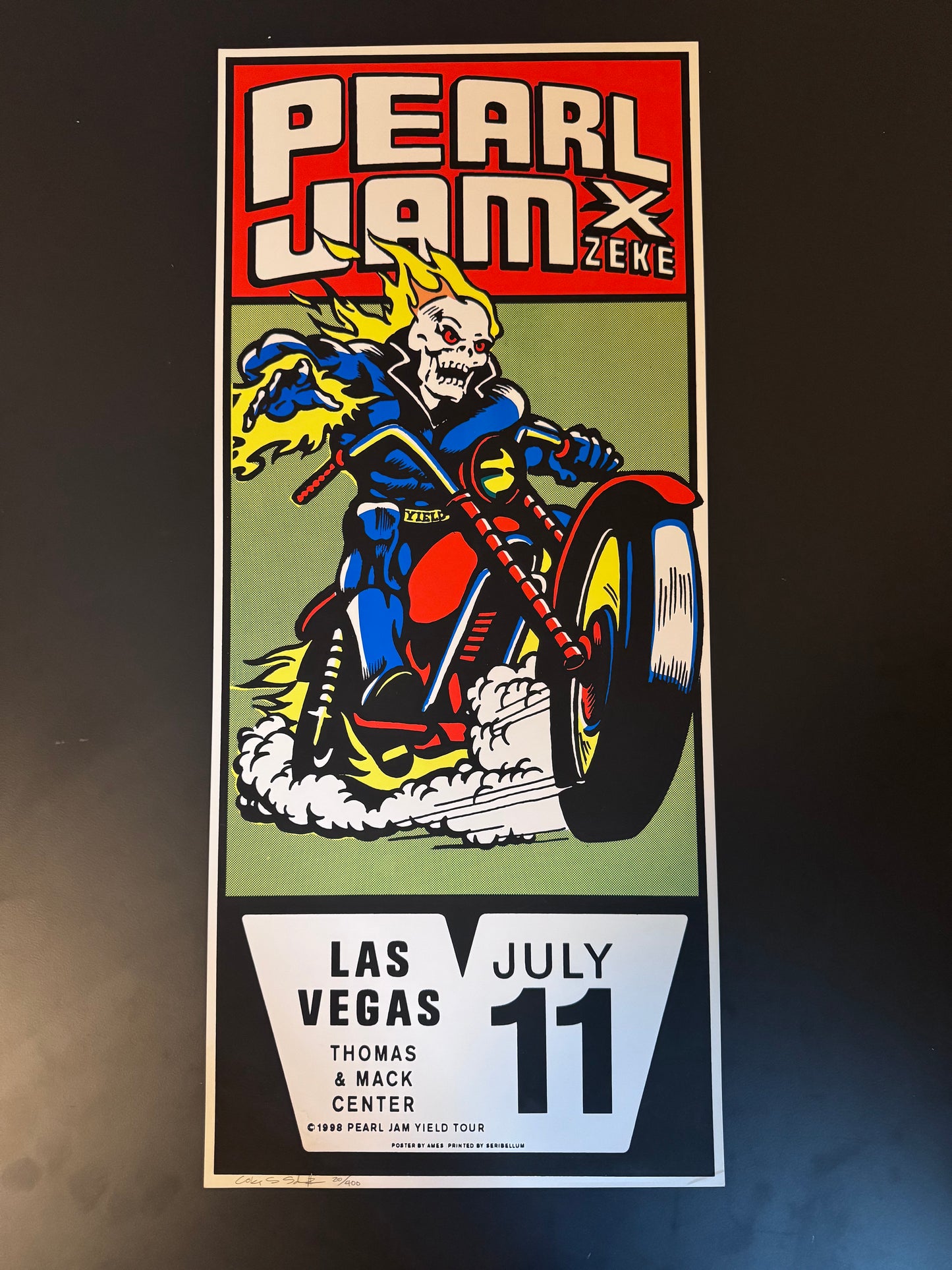 Pearl Jam Poster Las Vegas, Nevada 1998 - Ames Design