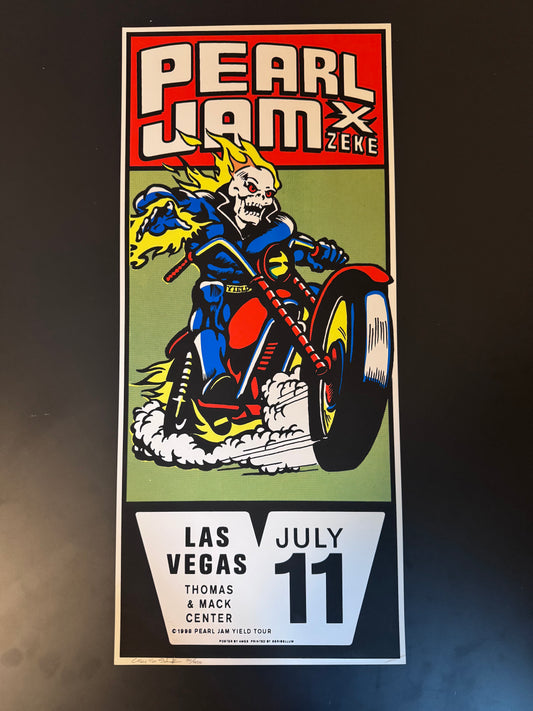 Pearl Jam Poster Las Vegas, Nevada 1998 - Ames Design