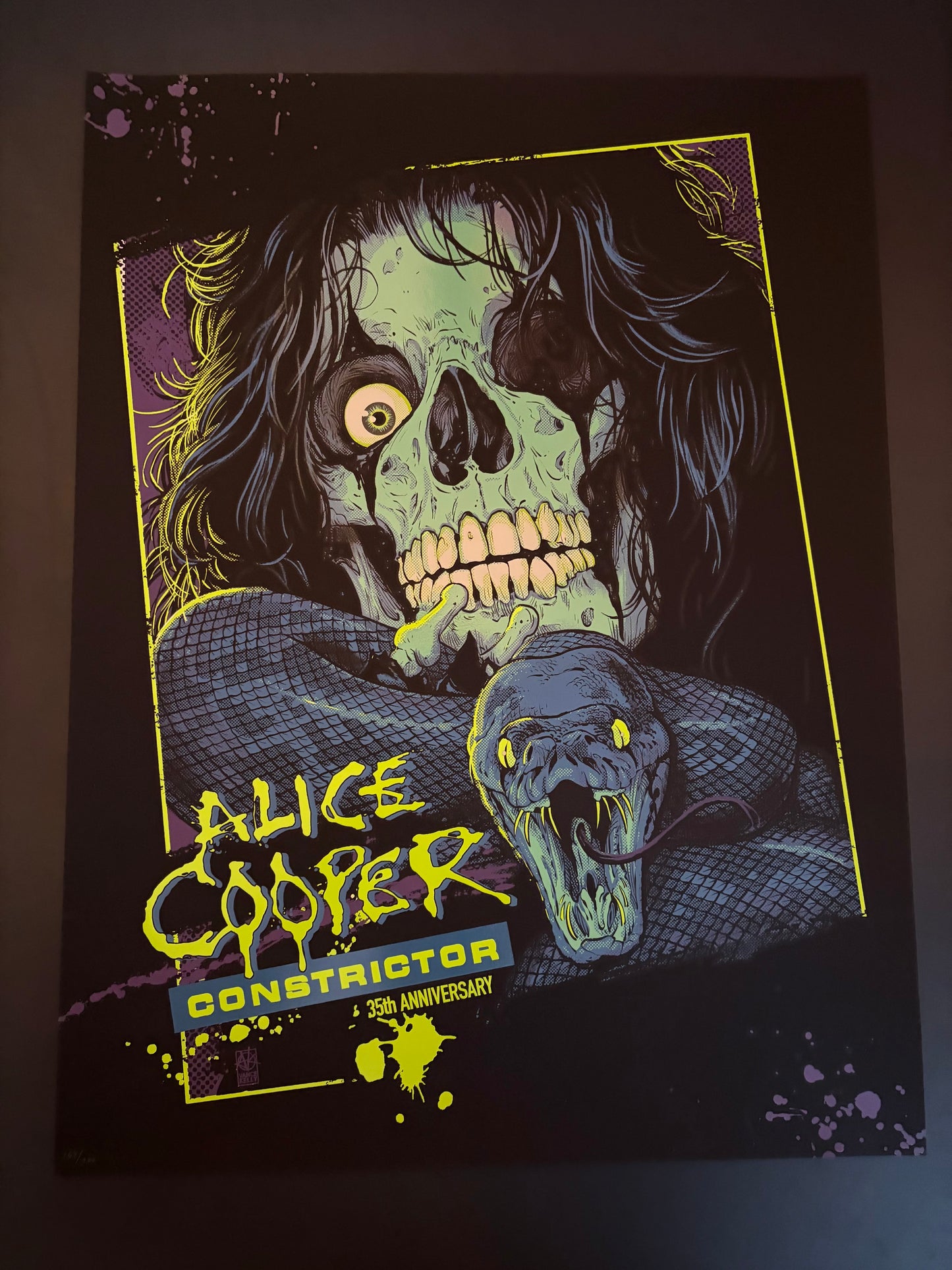 Alice Cooper Constrictor 35th Anniversary Poster - Vance Kelly