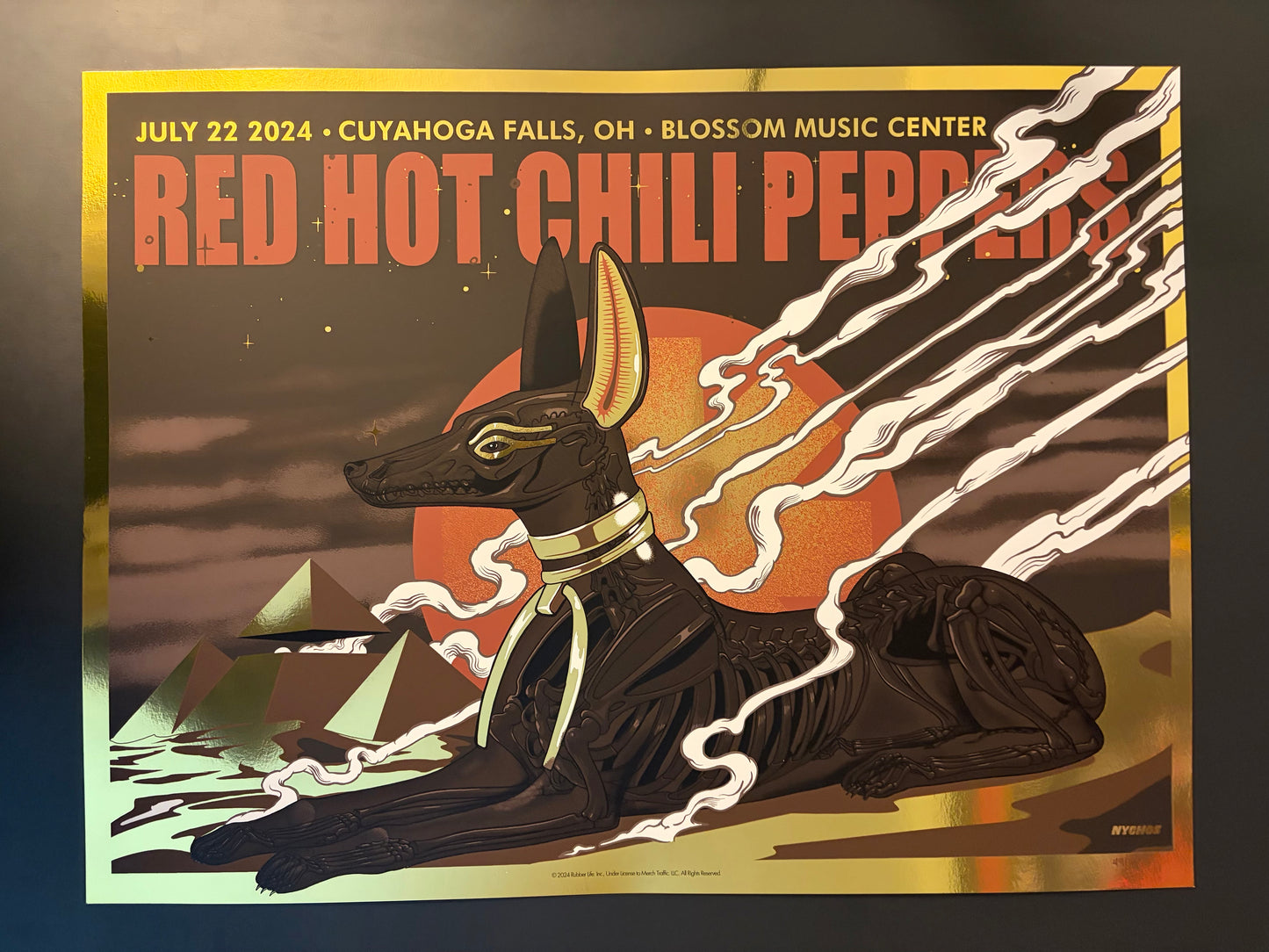 Red Hot Chili Peppers Cuyahoga Falls 2024 (Gold Foil) - Nychos