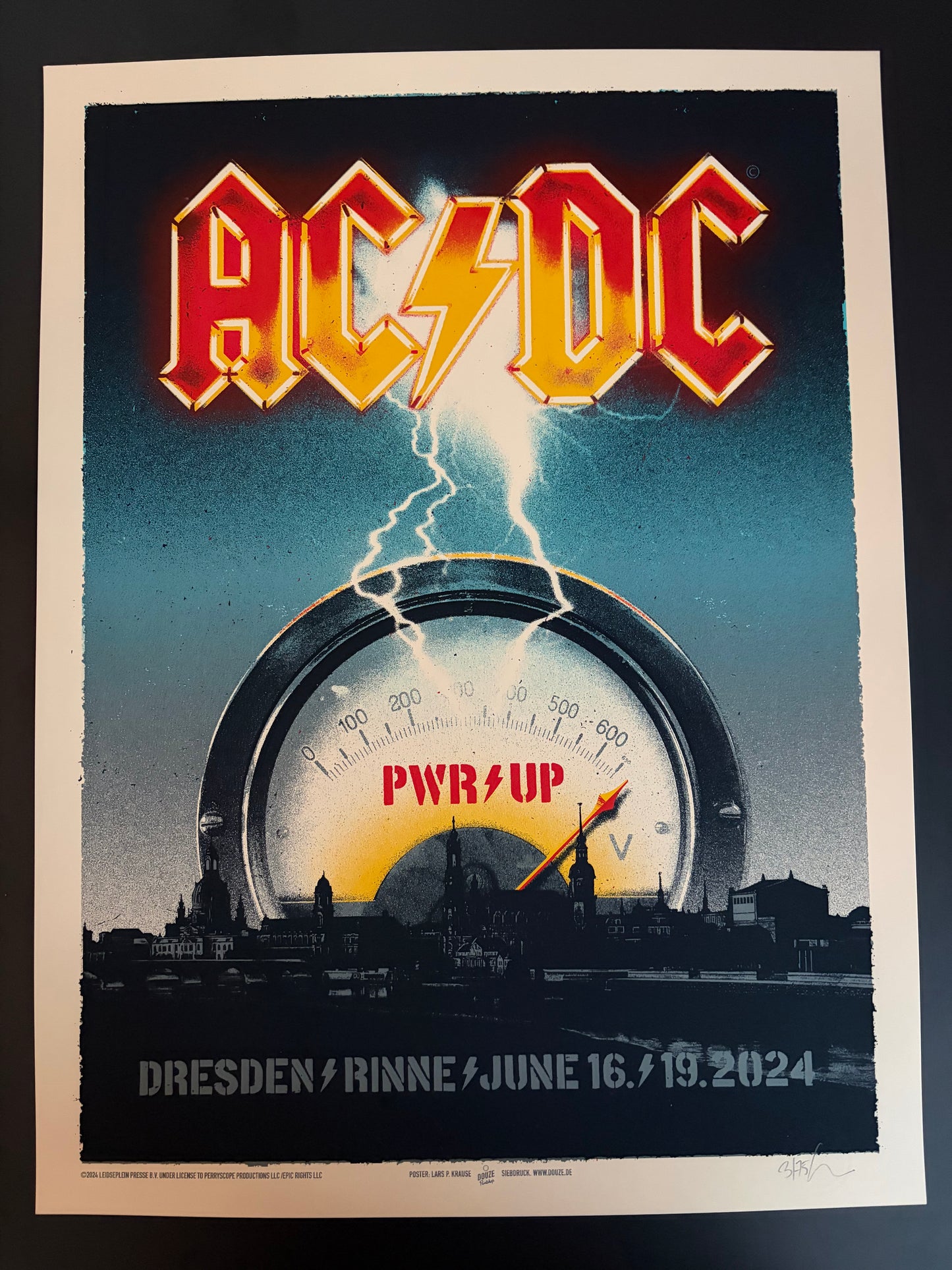 AC/DC Poster Dresden & Rinne, Germany 2024 - Lars Krause