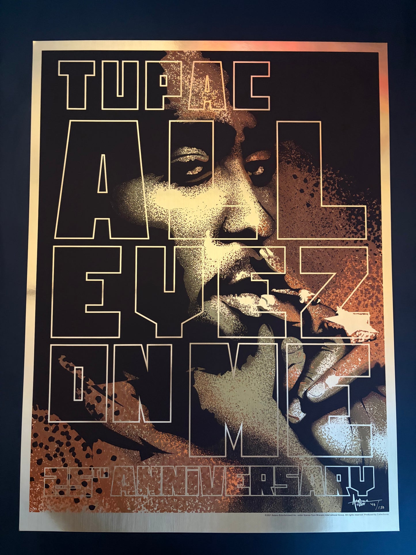 2Pac All Eyez On Me 25th Anniversary Poster 2021 (Foil) - Mexifunk