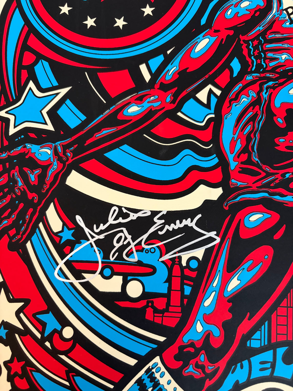 Pearl Jam Poster, Philadelphia 2024 (Autographed by Julius Irving) - Ames Design