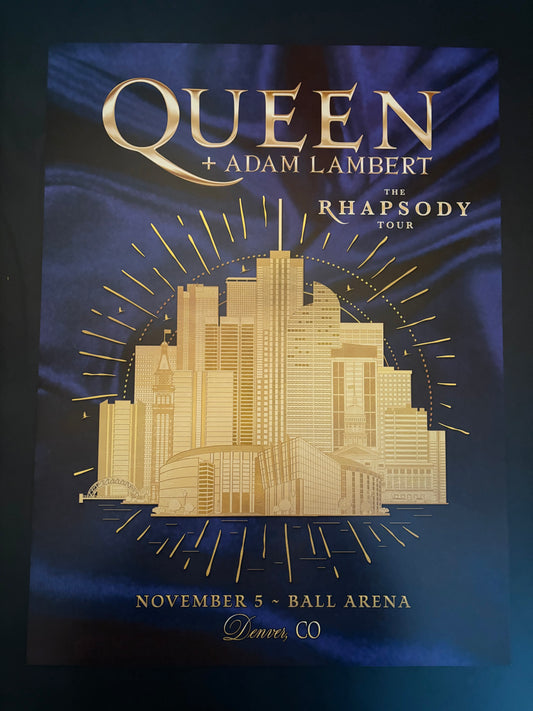Queen & Adam Lambert Poster Denver, Colorado 2023