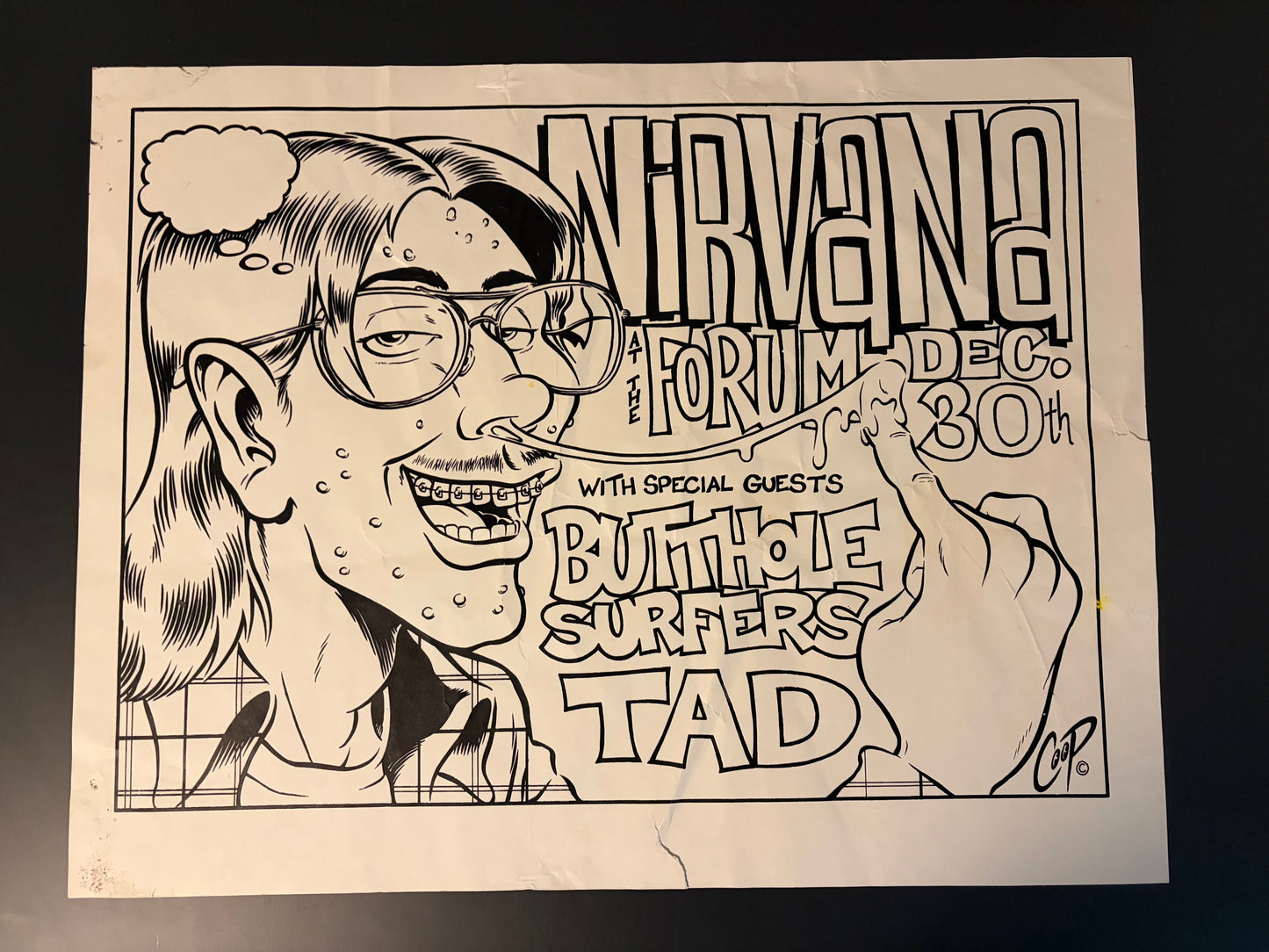 Nirvana Los Angeles, California 1993 (Black Line)- Chris Cooper (COOP)