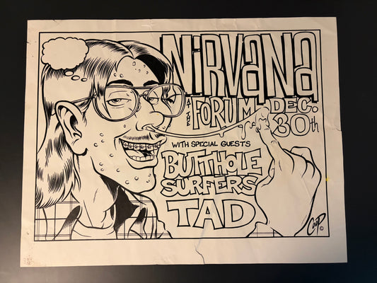 Nirvana Los Angeles, California 1993 (Black Line)- Chris Cooper (COOP)