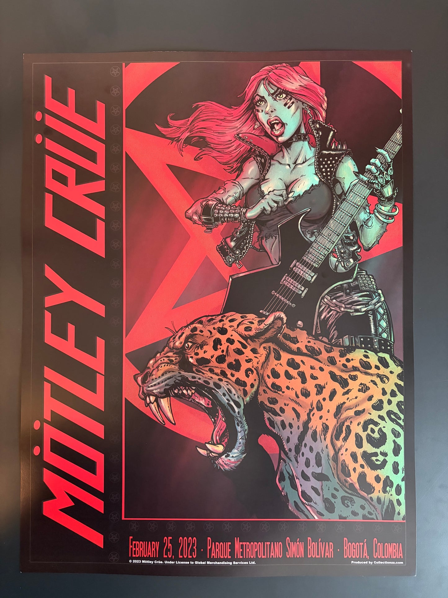 Motley Crue Poster Bogota, Columbia 2023 - Puis Calzada